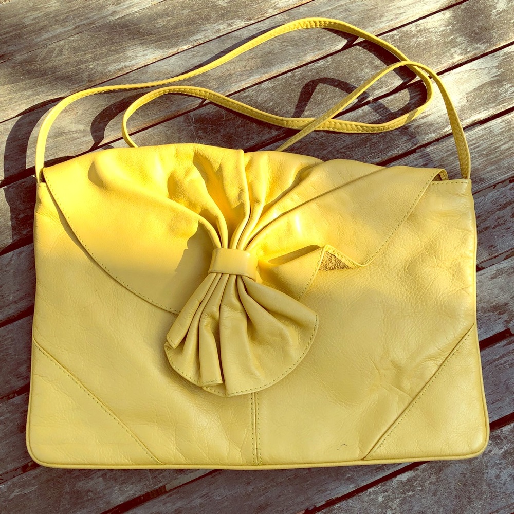 Vintage Yellow Sabrina Brand Envelope Shoulder Bag